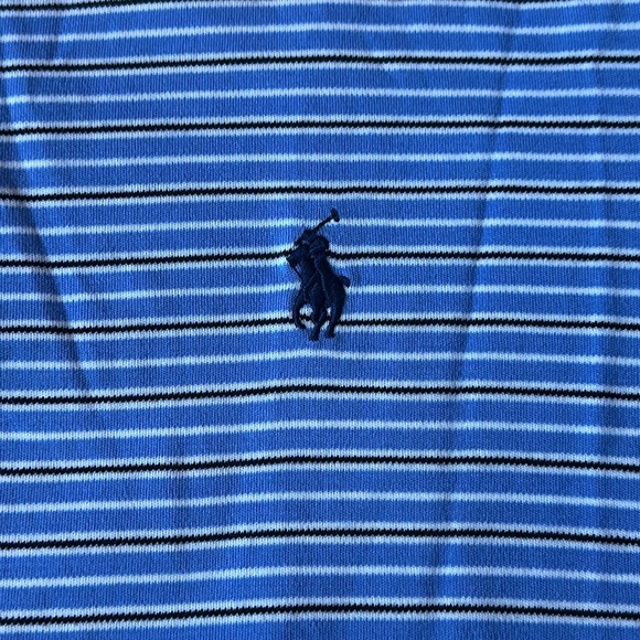 Polo Ralph Lauren Blue Striped Shirt, Size Large - Picture 2 of 7